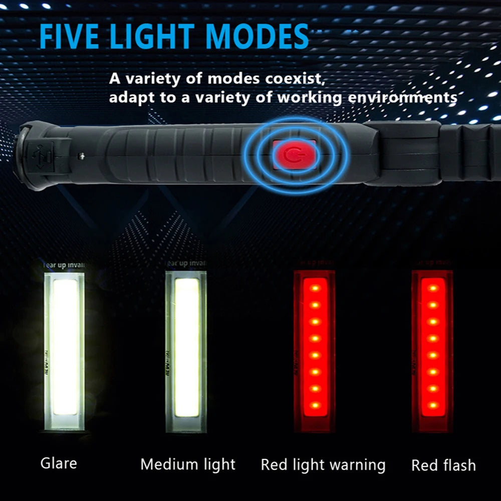 Foldable LED Work Light USB Rechargeable