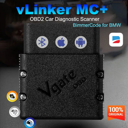 Vgate vLinker MC+ OBD2 Scanner ELM327 Bluetooth 2025