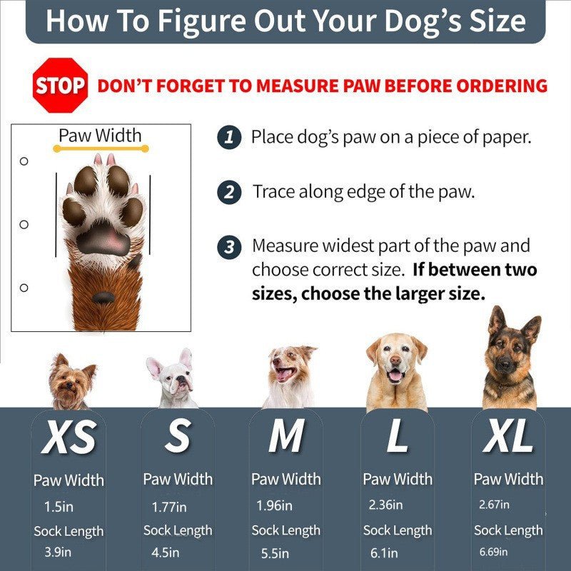 Anti - Slip Dog Socks - Adjustable Paw Protectors - Jotpicks