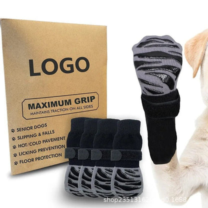 Anti - Slip Dog Socks - Adjustable Paw Protectors - Jotpicks