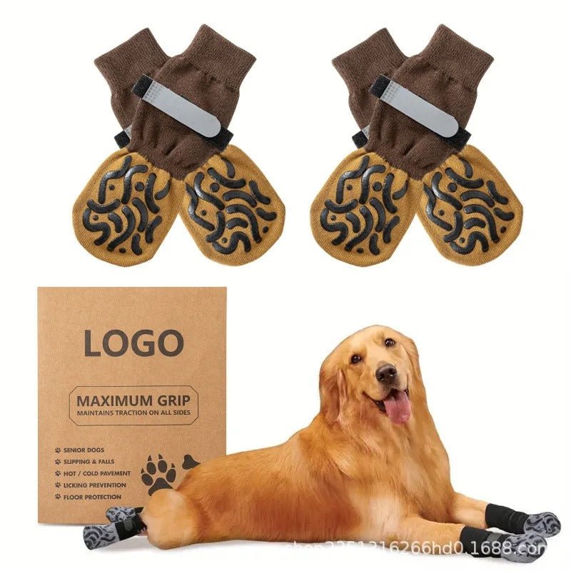 Anti - Slip Dog Socks - Adjustable Paw Protectors - Jotpicks